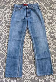 Wide Leg High Waisted Jeans, 6, Light Wash