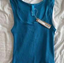 Cotton Ribbed Tank Top S NWT