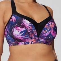 Active Sports Bra 48C. Tropical Galaxy Convertible Straps. Underwire