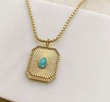 SITTING PRETTY PENDANT NECKLACE (TURQUOISE)