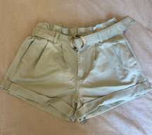 Green High Waisted Shorts