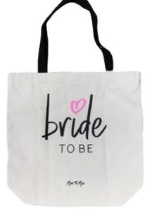 Miss To Mrs “Bride To Be” Wedding Canvas Tote Bag NEW