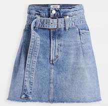 AGOLDE 90's Denim Mini Skirt High Waisted Blue Wash Women’s Size 24