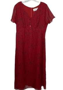 Vintage Kathie Lee Collection Red Dress