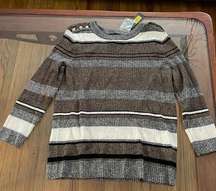 NWT Investments Crew Neck Long Sleeves Pullover Sweater.