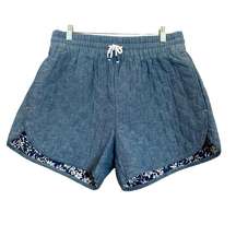 NWT Polo Ralph Lauren quilted chambray blue denim jean shorts, Medium