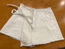 White Denim Skort