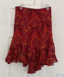 Liz Claiborne Y2k asymmetrical ruffle skirt.