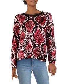 DKNY Step- Hem Printed Sweater