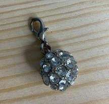 Round Faux Diamond Disco Ball Charm Clip Zipper Bag Pull