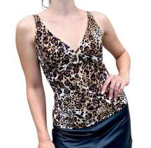 Cache Y2K Vintage Leopard Print Going Out Tank Top XS