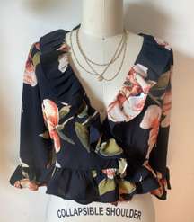 Seek Cropped Floral Top