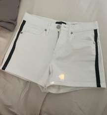 High Rise 3’’ White Jean Shorts