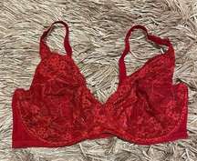 Liz & Co. Red Lace Underwire 38D Bra