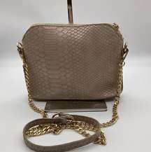 MADISON WEST FAUX SNAKESKIN CROSSBODY