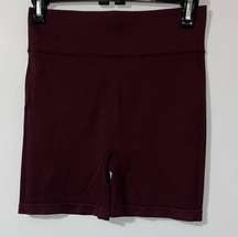 Aura Burgundy Seamless Shorts Size Medium - large