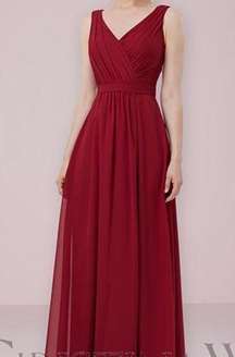 ❤️ Christina Wu Celebration Red Chiffon Dress