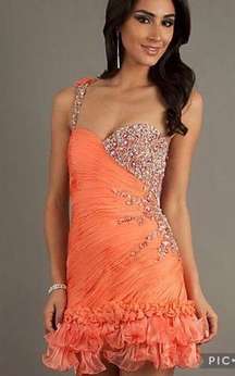 Beautiful Orange After-Five Dress