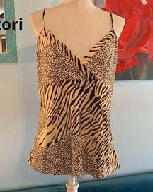 NEW NWT Natori Private Luxuries Cheetah Leopard Cami Top Sz L Large