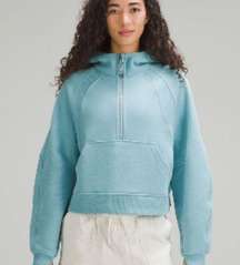 Scuba over sized half zip hoodie