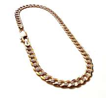 14k Solid Gold Curb Cuban Pave Bracelet | Gift | Bracelet | Real Gold Bracelet |