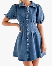 Denim Fitted Dress