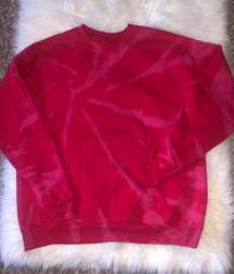 Red and pink tiedye sweatshirt