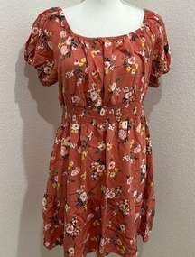 Studio West Floral Cinch elastic midi dress size XL 100% Rayon