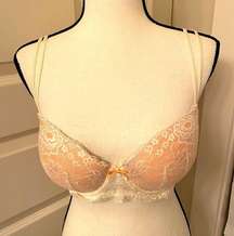 Candies|| Peach/cream lacy padded bra 34D