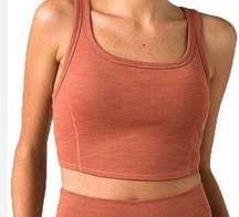 Prana Womens Becksa Bralette Sz XS Built in Shelf Bra Liqueur Heather