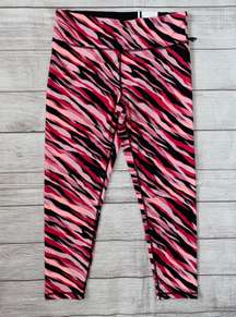 NWT women L high waist pull on compression leggings multicolor