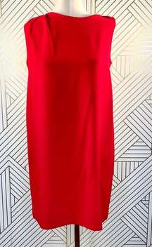 Mango Suit Red Sleeveless Shift Dress