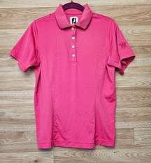 ProDry Solid Interlock Self Collar Dark Pink Polo Golf Shirt Women’s S