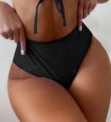 High Waisted Black Bikini Bottoms