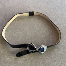 White House Black Market Silver Bow Adjustable Belt