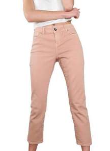 Y2k DKNY Pink Jeans High Rise Cropped Straight Leg Mom Jeans Size 6