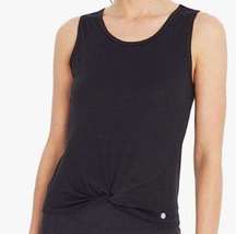 Bally Total Fitness Black Hermosa Twist Front Sleeveless Tank Top