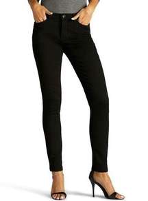 NWT Womens Lee Midrise Fit Modern Series Skinny Leg Black Jeans - Sz 14