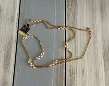 NWT!  Gorgeous Vintage Weaved Chain Necklace W Faux Fresh Water Pearls