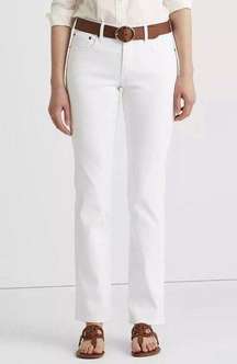 Lauren Ralph Lauren White Denim Classic Straight Leg Jeans Petite Size 10P