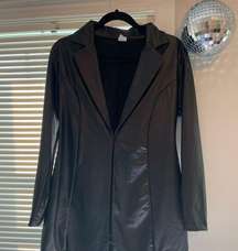 black windsor leather jacket, size: L