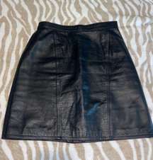 Black Leather Skirt