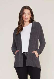 CozyChic Ultra Lite Hooded Cardi in Charcoal