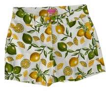 Isaac Mizrahi White Lemon Lime Shorts