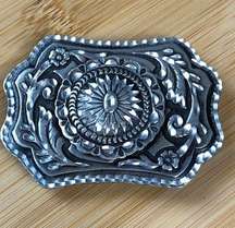 Floral Belt Buckle Ornate Western Cowgirl Layered 3D Design