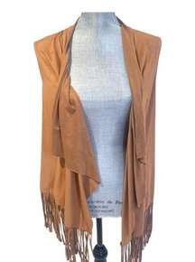 Hunger Games Absolutely Famous Trending Fringe Boho Brown NWT Vest