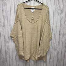 Womens Size L Aerie Cream Oversized Sweater NWT