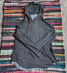 Lightweight Hooded Pullover Grey Size Small