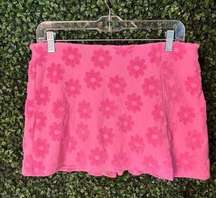 American Eagle Pink Floral Terry Skort Sz Medium