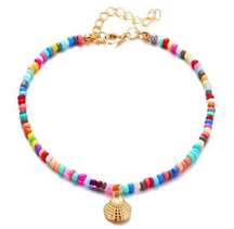 1pc Boho Gold Shell Beaded Anklet Beach Adjustable Bracelet Women Jewellery HP